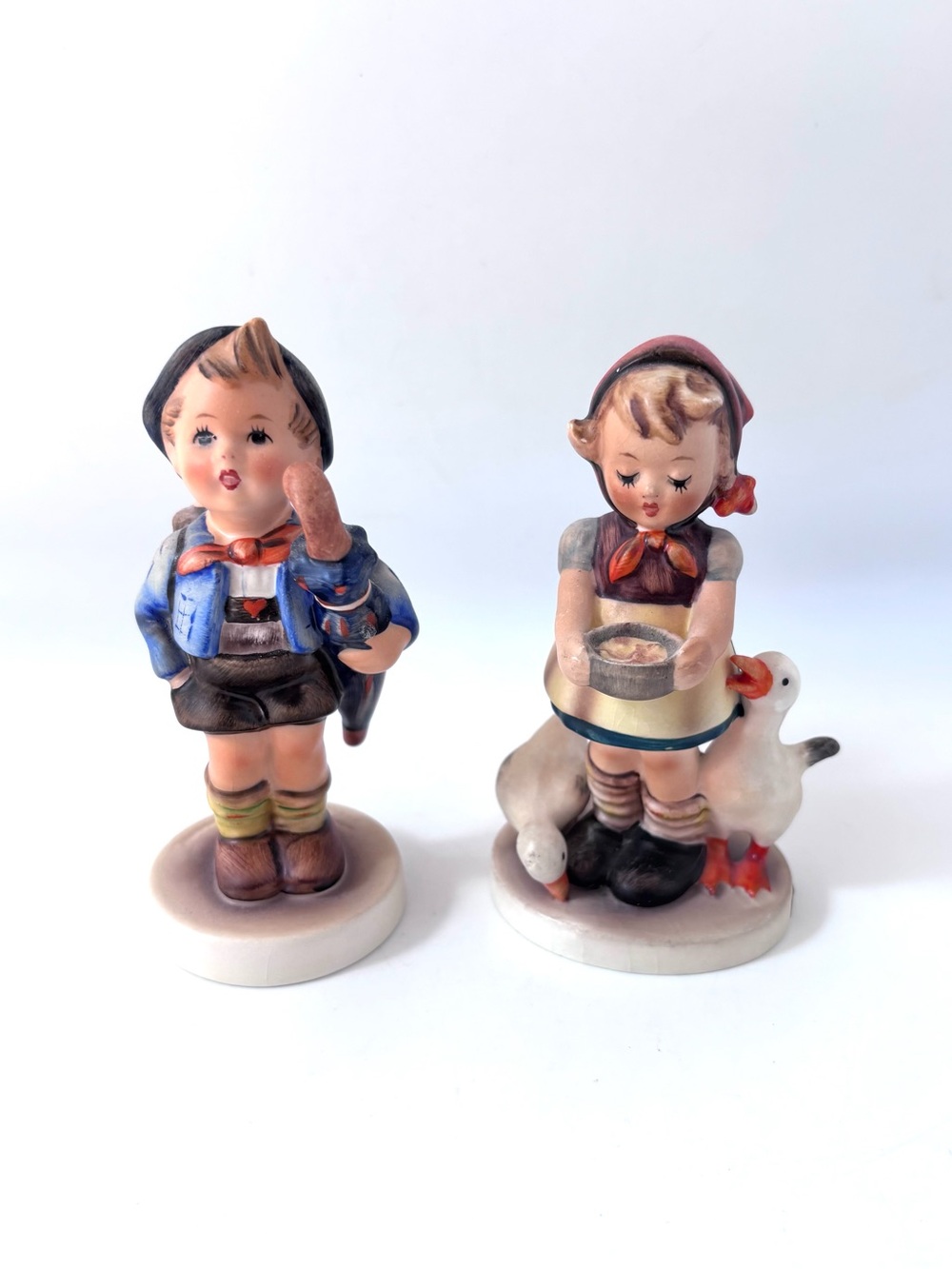 Goebel Germany 1948 Hummel figurines Home from Market & Be Patient 4”